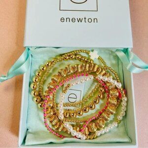 💕Enewton Six-Piece Gold and Pearl Bracelet Set✨